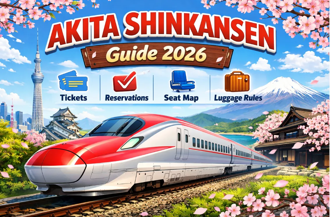 Akita Shinkansen Guide 2026: Tickets, Reservations, Seat Map & Luggage Rules