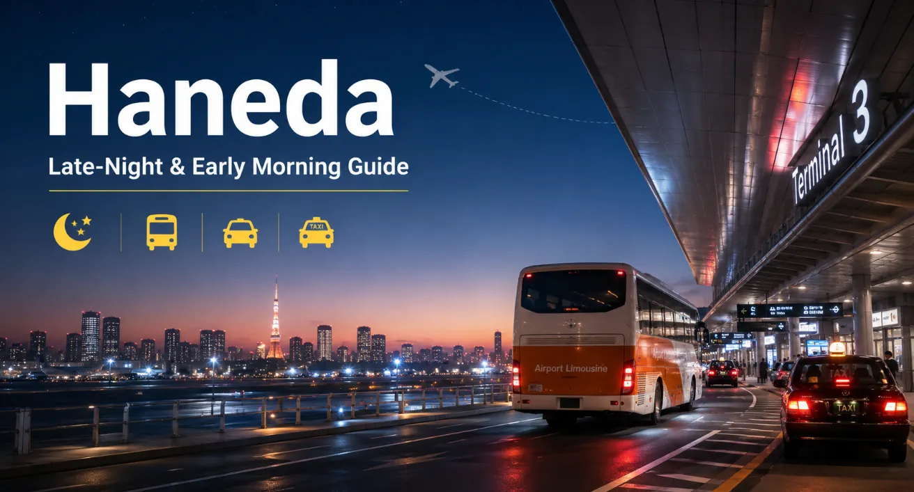 Haneda Late-Night & Early Morning Guide 2026: Limousine Bus, Private Transfers & Taxis